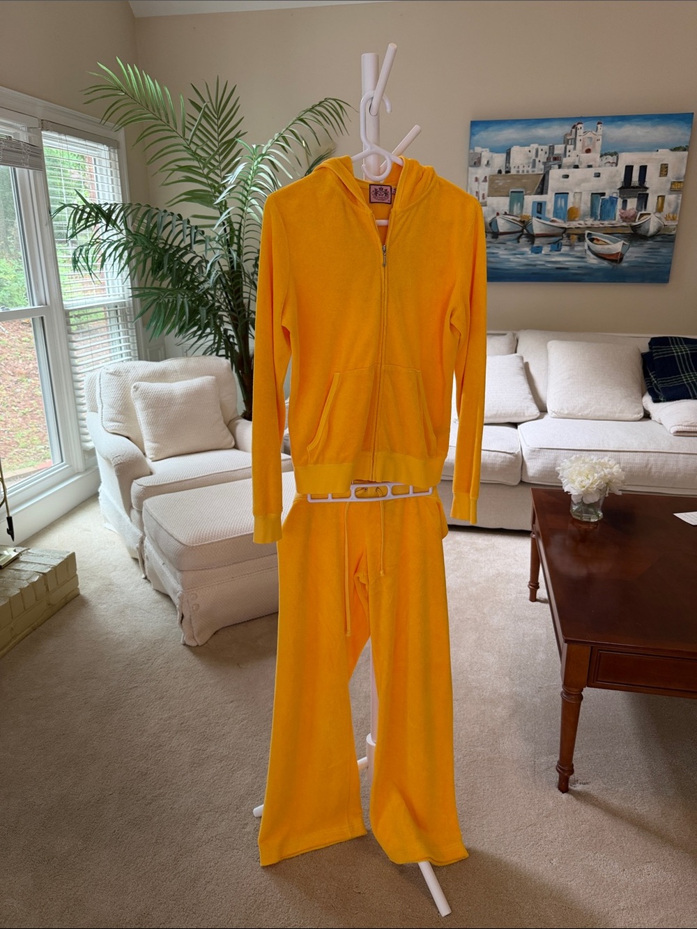 Juicy Couture Yellow Terry Cloth Tracksuit.
